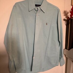 Ralph Lauren Light Aqua Button-Down Dress Shirt